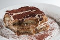 Classic, traditional tiramisu fresh cake