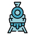Classic train icon vector flat Royalty Free Stock Photo