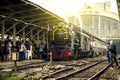 Classic Train led by Steam locomotive Pacific of Thailand