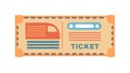 Classic Train Ticket Flat Vector Illustration for Rail Travel, vector design Generative AI Royalty Free Stock Photo