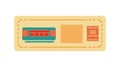 Classic Train Ticket Flat Vector Illustration for Travel, vector design Generative AI Royalty Free Stock Photo