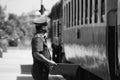 Classic train is the transportation on railway in thailand