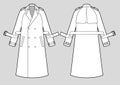 Classic Trench Coat Vector Template Royalty Free Stock Photo