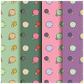 Classic trendy polka dot seamless print with color combos Royalty Free Stock Photo