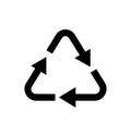 classic triangle recycle resin code symbol Royalty Free Stock Photo