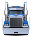 Classic truck Kenworth W900 in blue. Royalty Free Stock Photo