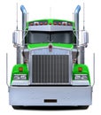 Classic truck Kenworth W900 in green.