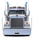 Classic truck Kenworth W900 in white. Royalty Free Stock Photo