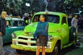 Classic Trucks Tourists and Locals enjoy a Concert on the Plaza modern and classic