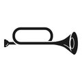 Classic trumpet icon, simple style