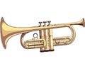 Classic trumpet illustration