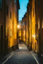 Stockholm Gamla Stan old town district at night, Sweden Royalty Free Stock Photo