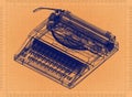 Classic Typewriter - Retro Blueprint