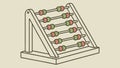 Classic Upright Abacus for Calculation and Learning, Traditional Tool, vector design Generative AI Royalty Free Stock Photo