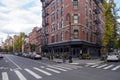 Classic urban new york city street and residential  street and building Royalty Free Stock Photo