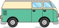 Classic Van Car Color Illustration