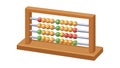 Wooden Abacus Toy Vector Icon, vector design Generative AI Royalty Free Stock Photo