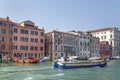 Pleasure boats and launches on the gran canal