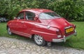 Classic Swedish veteran vintage oldtimer retro car Saab Sport 96 parked Royalty Free Stock Photo