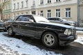 Classic veteran vintage old black coupe car Mercedes Benz 124 300 CE