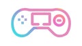 Classic Video Game Controller Icon Vector in Gradient Style, vector design Generative AI Royalty Free Stock Photo