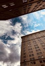 A CLASSIC VIEW OF BLUE SKIES OVER CLEVELAND`S EUCLID AVENUE