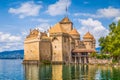 Chateau de Chillon at Lake Geneva, Canton of Vaud, Switzerland