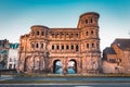 Famous Porta Nigra in Trier at sunrise, Rheinland-Pfalz, Germany