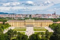 Classic view of famous Schonbrunn Palace, Vienna, Austria