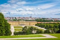 Classic view of famous Schonbrunn Palace, Vienna, Austria