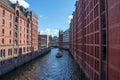 Beautiful view of famous warehouse district in Hamburg, Germany.