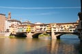 Classical view of ponte vecchio in florence