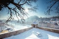 Historic town of Salzburg in winter, Salzburger Land, Austria Royalty Free Stock Photo