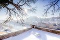 Historic town of Salzburg in winter, Salzburger Land, Austria Royalty Free Stock Photo