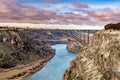 Classic view of the iconic Perrine bridge with the Snake River flowing beneath Royalty Free Stock Photo