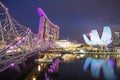 Classic View of Marina Bay sand from the Helix Bridge