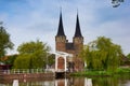 Classic view on old Delft, Netherlands