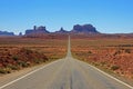 Classic view of road running through Monument Valley, Utah, USA Royalty Free Stock Photo