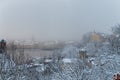 Classic view of Stockholm Sweden and the old town behind the bridge on a winter day Royalty Free Stock Photo