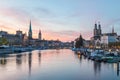 Classic views of the Zurich Skyline at sunset