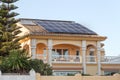 Villa house with solar panels on the roof Royalty Free Stock Photo