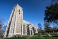 Classic village church and graveyard. St Marys church cemetery M Royalty Free Stock Photo