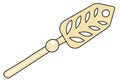 Classic vintage absinthe bar spoon. Doodle cartoon style vector image. For restaurant menu, bartender website design