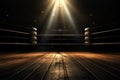 Classic Vintage Boxing Ring Corner Capturing the Spirit of the Golden Era. created with Generative AI Royalty Free Stock Photo