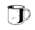 Classic vintage camping metal mug for drink water Royalty Free Stock Photo