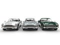 Classic vintage cars in a row Royalty Free Stock Photo