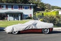 A classic vintage convertible car in the street in Los Angeles Royalty Free Stock Photo