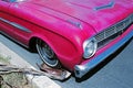 A classic vintage convertible car in the street in Los Angeles Royalty Free Stock Photo