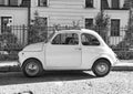 Classic vintage Italian car Fiat 600 parked Royalty Free Stock Photo