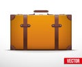 Classic vintage luggage suitcase for travel Royalty Free Stock Photo